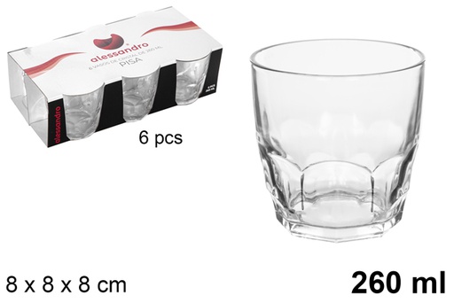 [107939] Pack 6 Pisa water glass 260 ml