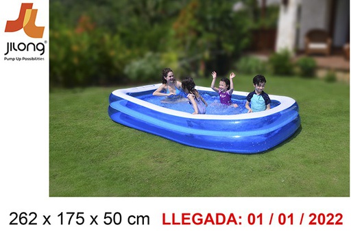 [200129] Rectangular inflatable pool 262x175 cm