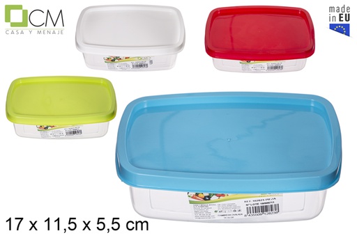 [102823] Rectangular lunch box with assorted colors lid