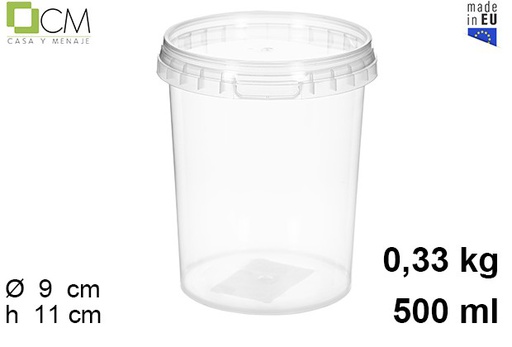 [110461] Recipiente plástico multiuso 500 ml (0,33 kg)