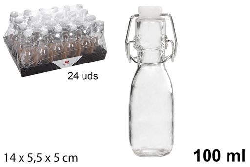 [108885] Glass bottle with mechanical stopper 100 ml