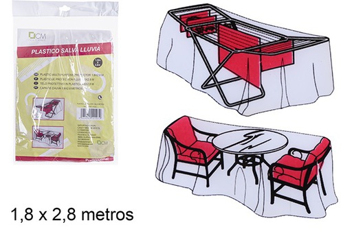 [110107] Housse de pluie en plastique 1,8x2,8 m.
