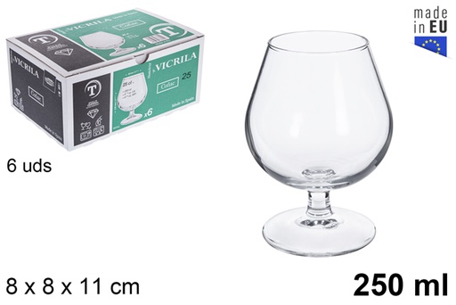 [204842] Copo de vidro para conhaque 250 ml