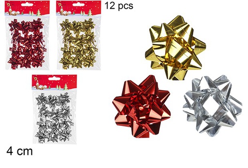 [110254] Pack 12 arcos de presente em cores sortidas 4 cm