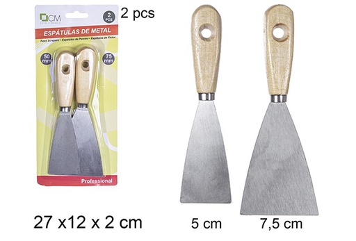 [110113] Pack 2 metal spatulas 5 cm + 7,5 cm