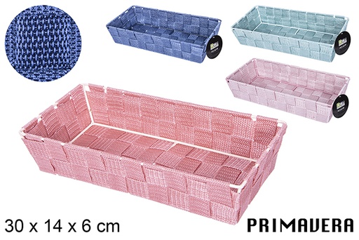 [109030] Cesta nylon colores surtidos Primavera 30x14x6 cm