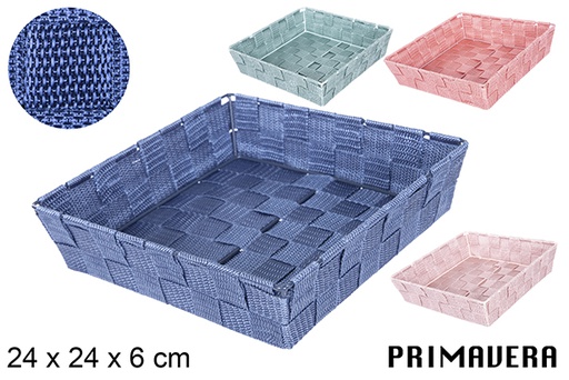 [109085] Cesto de nylon colorido Primavera 24x24x6 cm