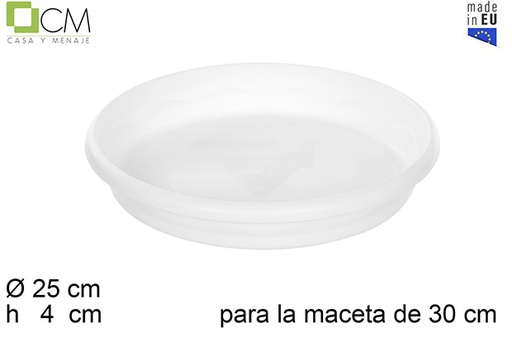 [110474] Plato maceta Elsa blanco 30 cm