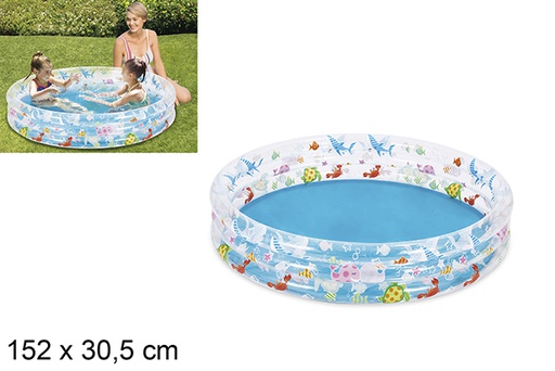 [205048] Piscina gonfiabile a 3 anelli per bambini 152 cm