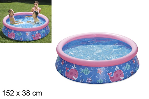 [205051] Piscina per bambini gonfiabile viola decorata 152x38 cm