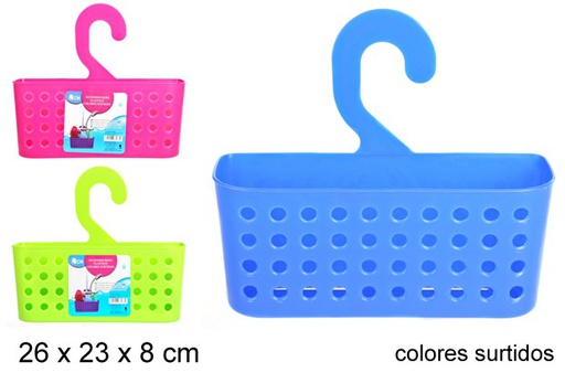 [104176] accesorio baño plástico colores surtidos 26x23x8cm