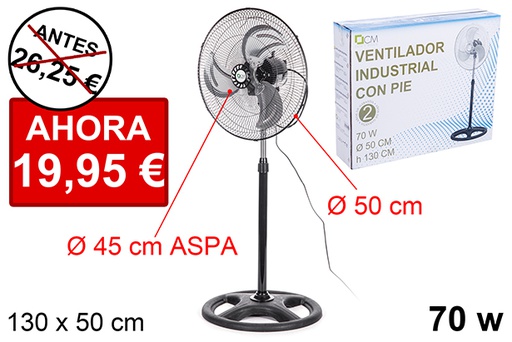 [110629] Ventilateur sur pied industriel 70 W