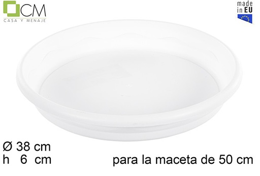 [110506] Plato maceta Elsa blanco 50 cm