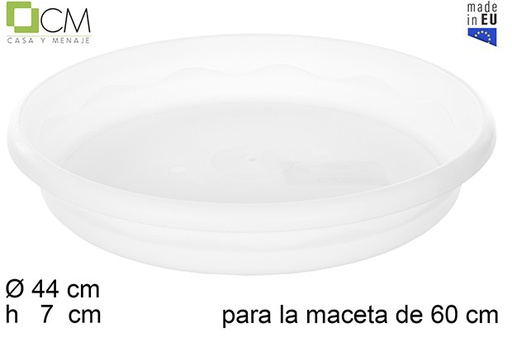 [110507] Plato maceta Elsa blanco 60 cm