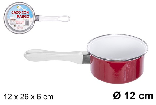 [109365] Casseruola rossa con manico 12 cm