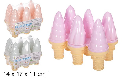 [110688] Pack 6 ice cream cone molds 