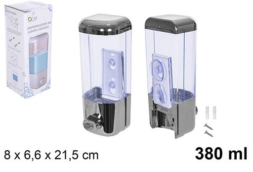 [108685] Dispensador de jabón líquido plata 380 ml