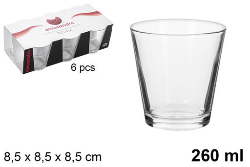 [107937] Pack 6 Terra water glass 260 ml