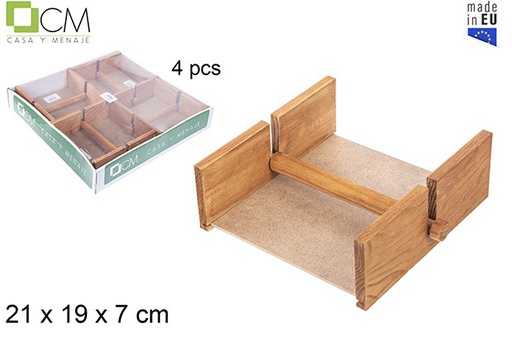 [110912] Mahogany square wooden napkin holder