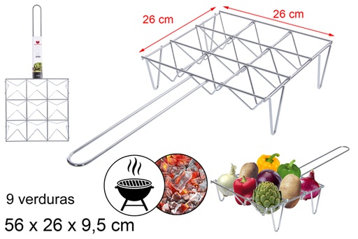 [110546] Grelhe 9 legumes 26x26 cm