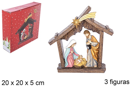 [110715] Nativity Portal 3 figures 20 cm