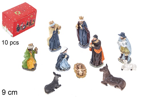 [110929] Pack 10 piezas Nacimiento resina 9 cm  