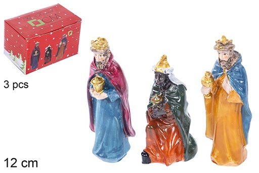 [110947] Pack 3 Reyes Magos resina 12 cm