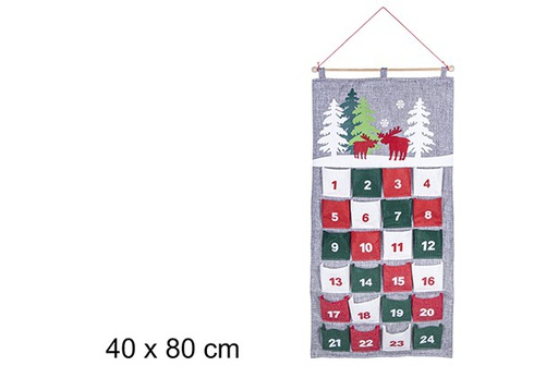 [110418] Christmas advent calendar 40x80 cm 