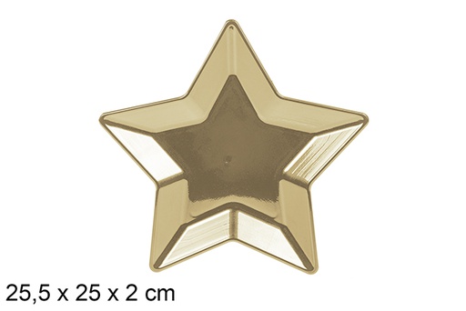 [110919] Bajo bandeja estrella Navidad oro 25,5 cm