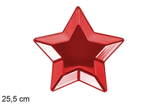 [110921] Bajo bandeja estrella Navidad roja 25,5 cm