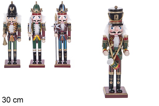 [111250] Wooden Christmas nutcracker assorted models 30 cm