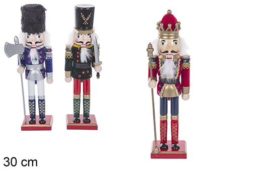 [111251] Wooden Christmas nutcracker assorted models 30 cm