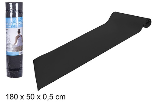 [110522] Black yoga mat 180x50 cm
