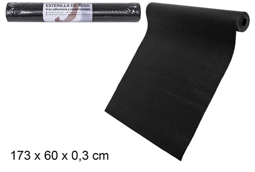 [110526] Esterilla de yoga negra 173x60x0.3cm