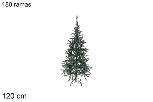 [111339] Arbol navidad con puntas blancas 120cm 180 ramas
