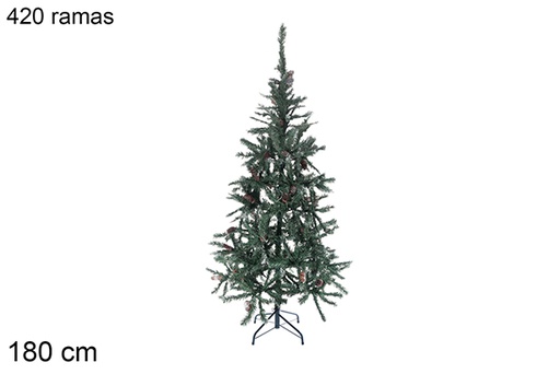 [111341] Sapin de Noël avec pointes blanches 420 branches 180 cm