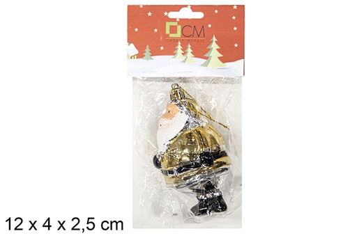 [111388] Pendentif Père Noël doré 11 cm