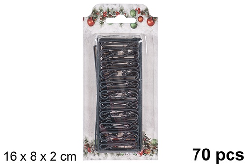 [111409] Pack 70 ganchos verdes en blister