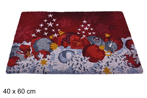 [205145] Capacho decorado com bolas de Natal 40x60 cm