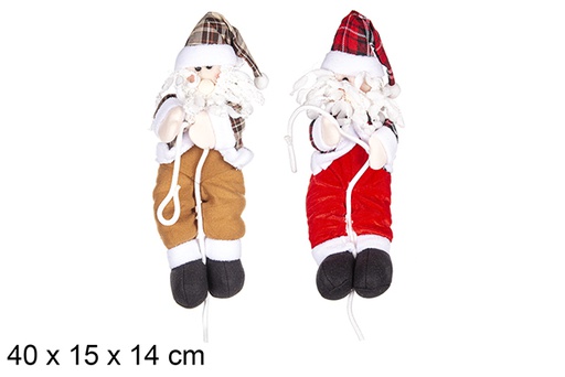 [205424] Père Noël avec corde 2 assortis 40 cm
