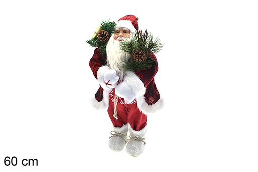 [205639] Figura Papai Noel com botas de neve 60 cm