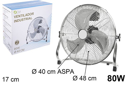 [110638] Ventilateur de sol industriel 80 W 40 cm