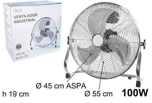 [110639] Ventilateur de sol industriel 100 W 45 cm