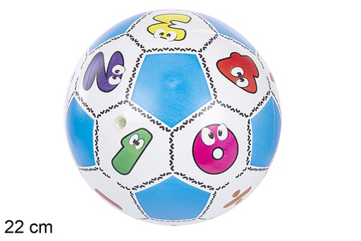 [110867] Pallone gonfiato in plastica numeri 22 cm 