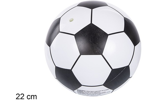 [110873] White plastic soccer ball 22 cm