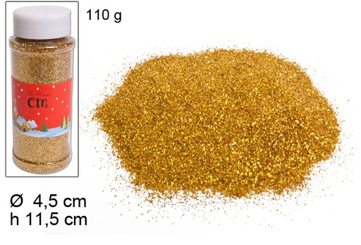 [047084] Frasco de glitter dourado 110 gr.