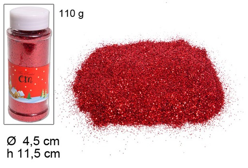 [047086] Barattolo glitter rosso 110 gr.