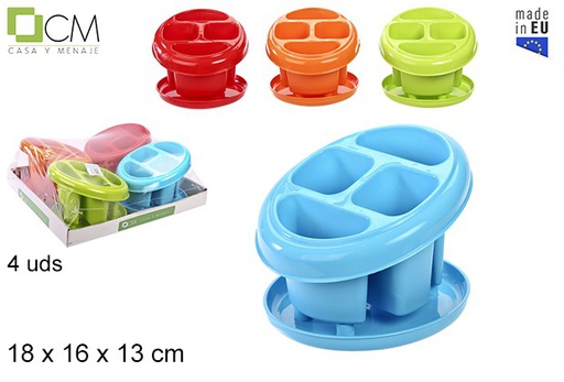 [102966] Scolaposate tondo con vassoio colori assortiti