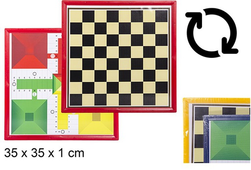 [110524] Parcheesi et échiquier 35x35 cm