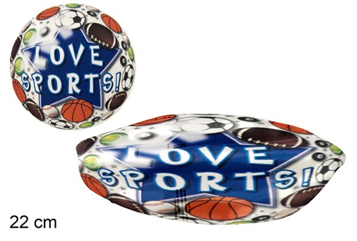 [111559] Bola plástica decorada Love Sports 22 cm